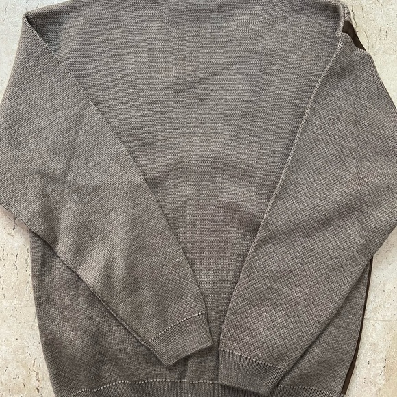 Vintage Norm Thompson Wool and Leather Cardigan Size Medium - Picture 5 of 5